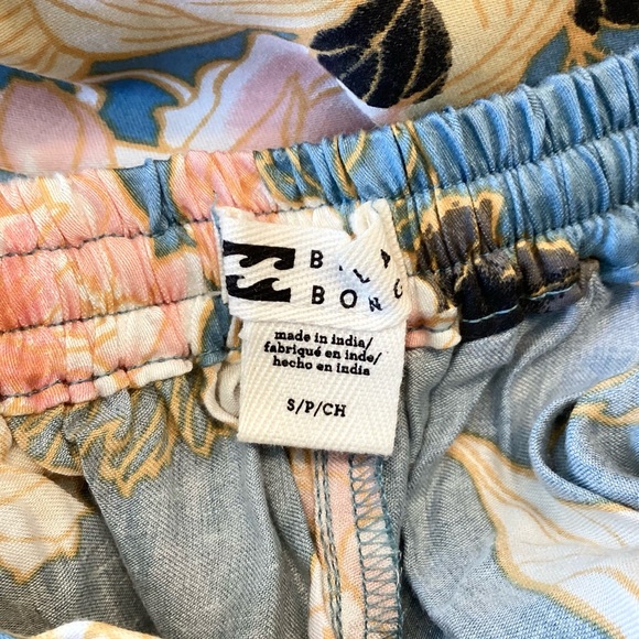 NWT Billabong New Love Floral Wide Leg Beach Pants - Blue - S - Picture 8 of 11
